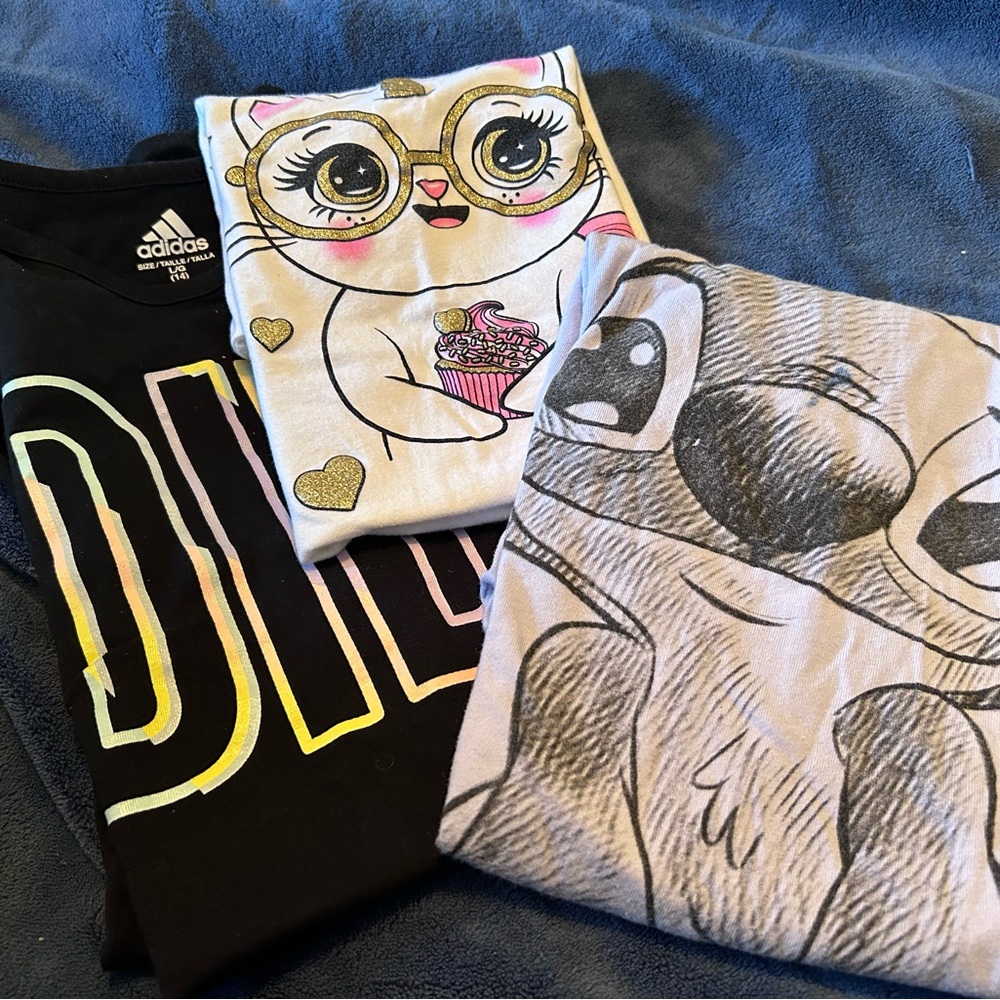 Girls 3 Piece Bundle Size XL(14-16) Short Sleeve T-Shirts